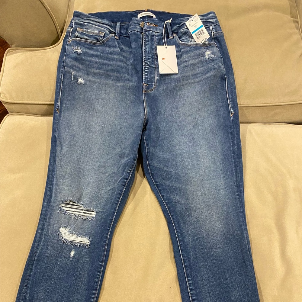 Good American Jeans (Good Legs Cropped) distressed jeans